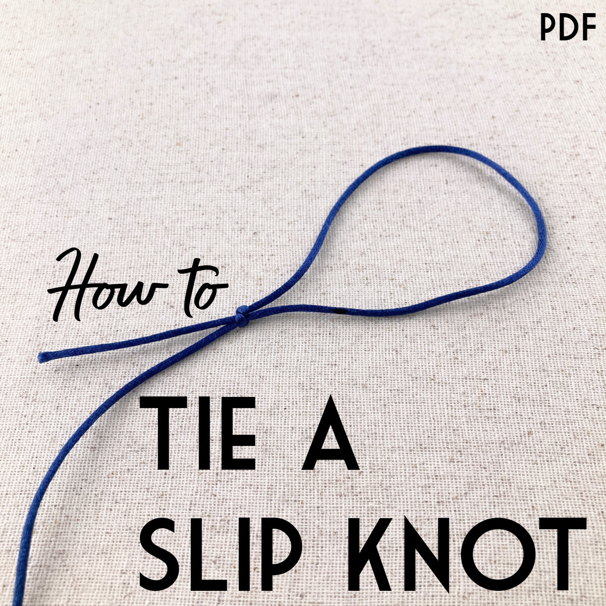 how to tie a slip noose
