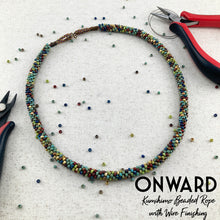 Load image into Gallery viewer, Onward: Kumihimo Beaded Rope with Wire Finishing