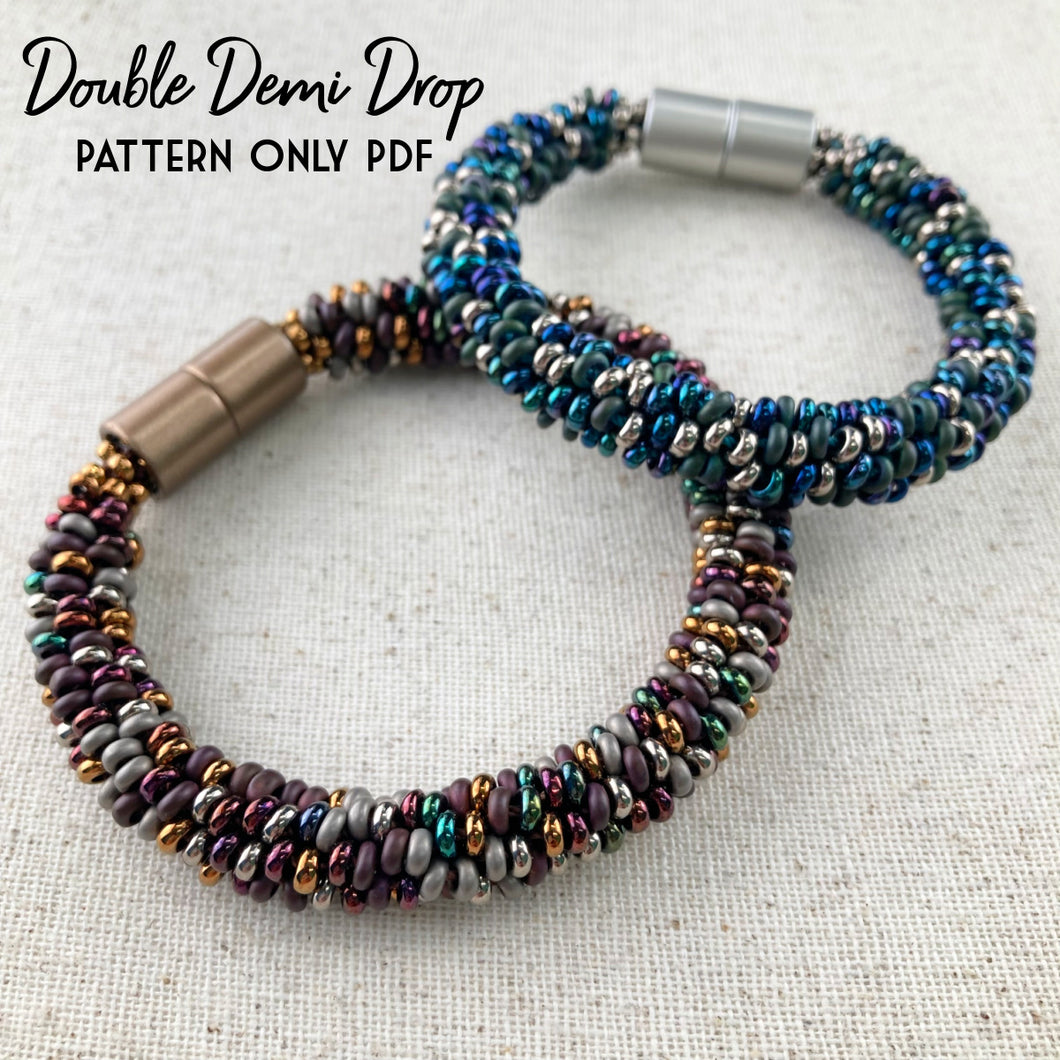 Double Demi Drop Kumihimo Bracelet Instructions (PDF)