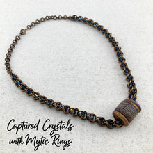 Load image into Gallery viewer, Captured Crystals Necklace with Mystic Rings
