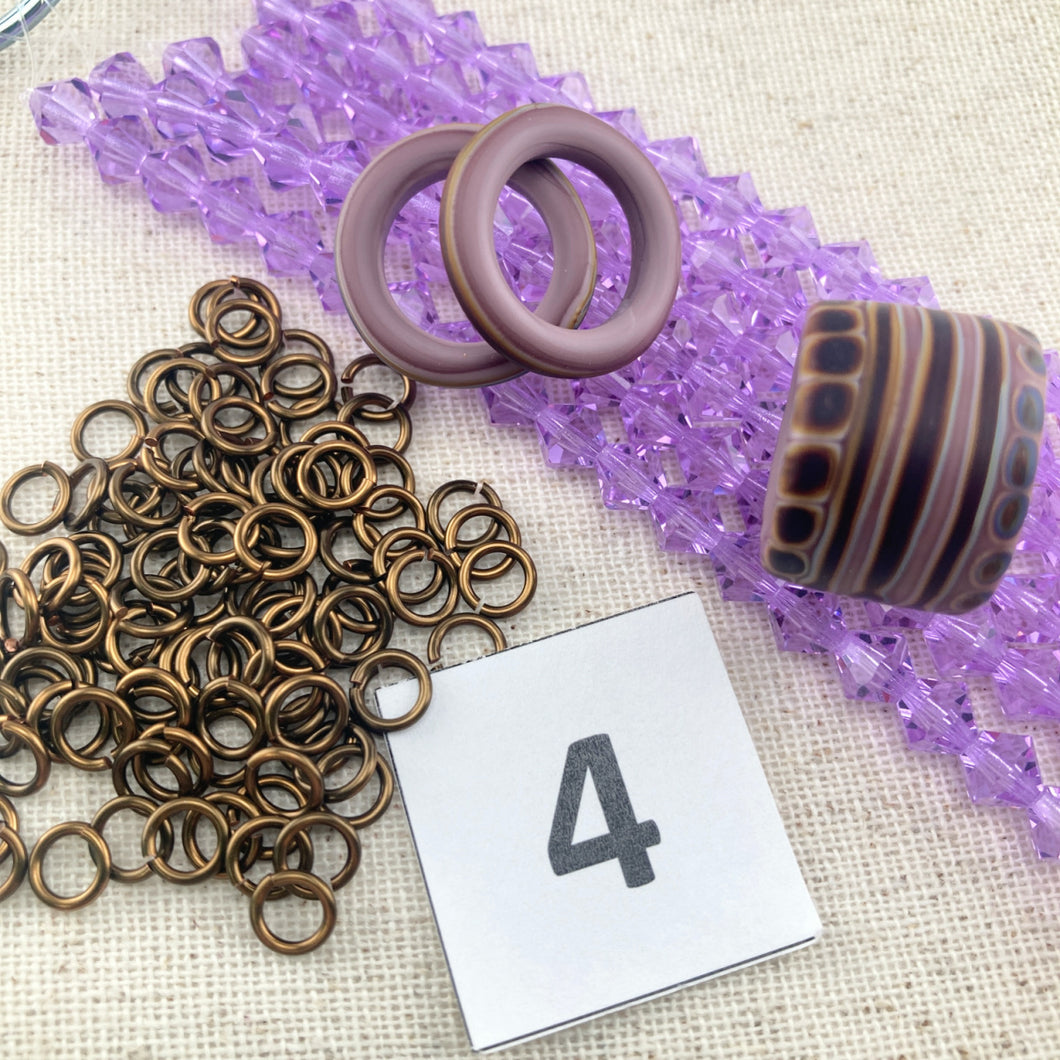 Captured Crystals Necklace with Mystic Rings