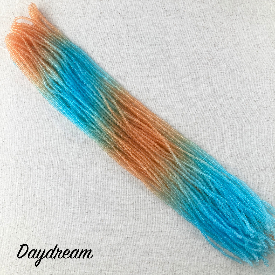Dyed Color-Blocked Crystal Rondelles (10 strands)