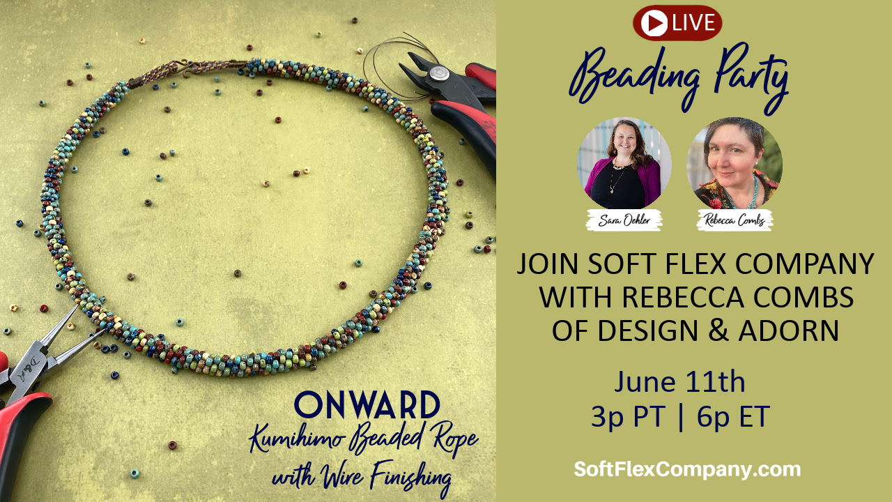 Onward: Kumihimo Beaded Rope with Wire Finishing – Design & Adorn