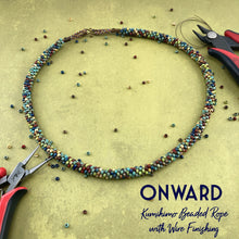 Load image into Gallery viewer, Onward: Kumihimo Beaded Rope with Wire Finishing
