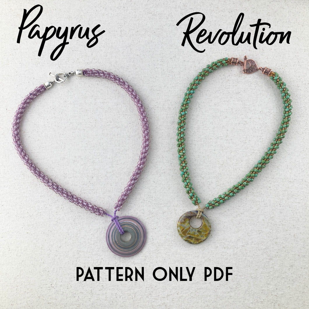 Papyrus / Revolution Kumihimo Necklace Instructions (PDF)