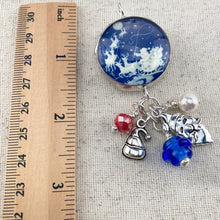 Load image into Gallery viewer, Hand-Made Soldered Glass Pendant with Embellishments
