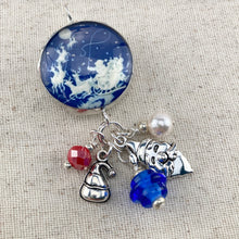 Load image into Gallery viewer, Hand-Made Soldered Glass Pendant with Embellishments
