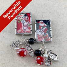 Load image into Gallery viewer, Hand-Made Soldered Glass Pendant with Embellishments
