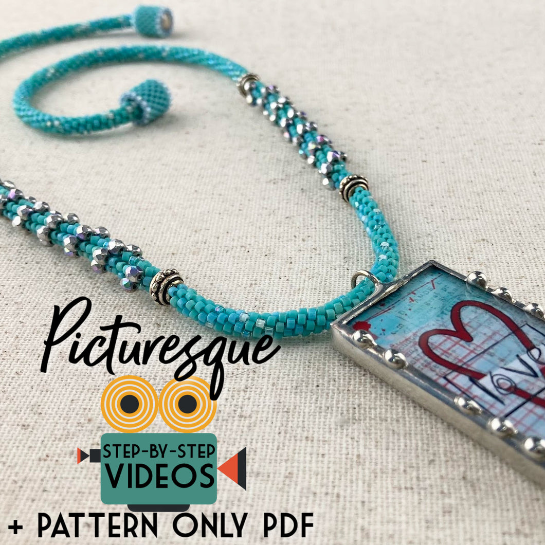 Picturesque Kumihimo Necklace Instructions (Videos + PDF)
