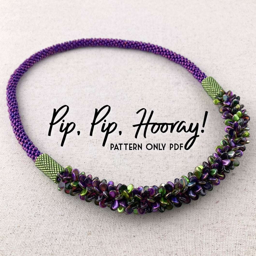 Pip, Pip, Hooray! Kumihimo Necklace Instructions (PDF)