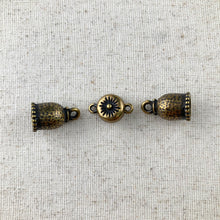 Load image into Gallery viewer, 8mm TierraCast Endcap Set with Starburst Magnetic Clasp

