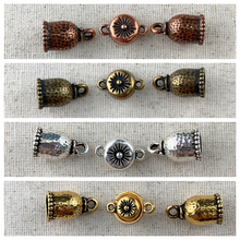 Load image into Gallery viewer, 8mm TierraCast Endcap Set with Starburst Magnetic Clasp
