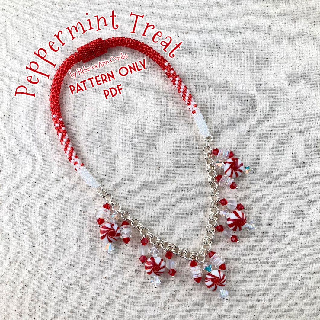 Peppermint Treat Kumihimo Necklace Instructions (PDF)